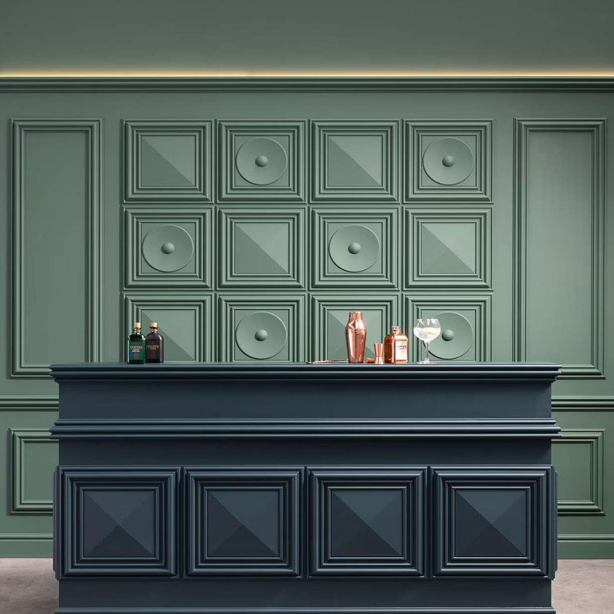 3D Wall Moulding Square W121
