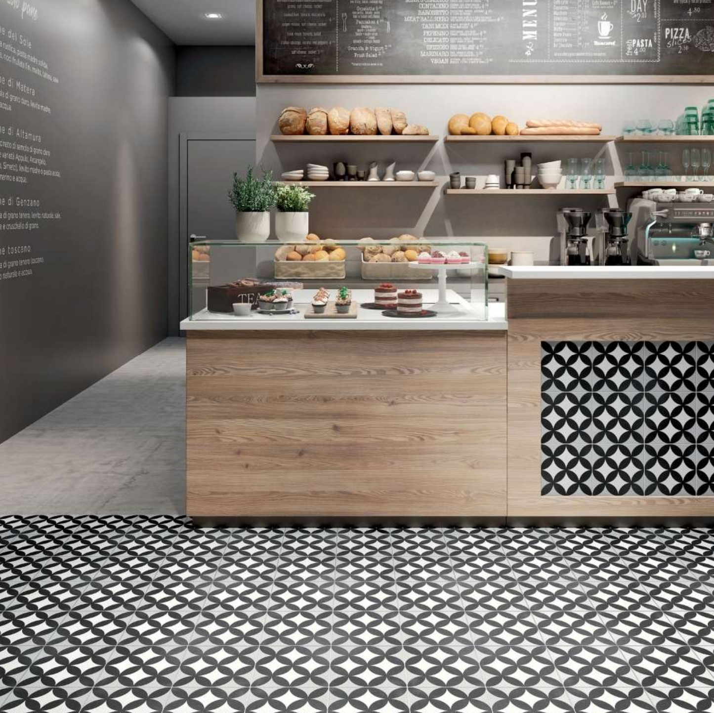 Original Deco Taupe Porcelain Patterned Tile Matte 8"x8"