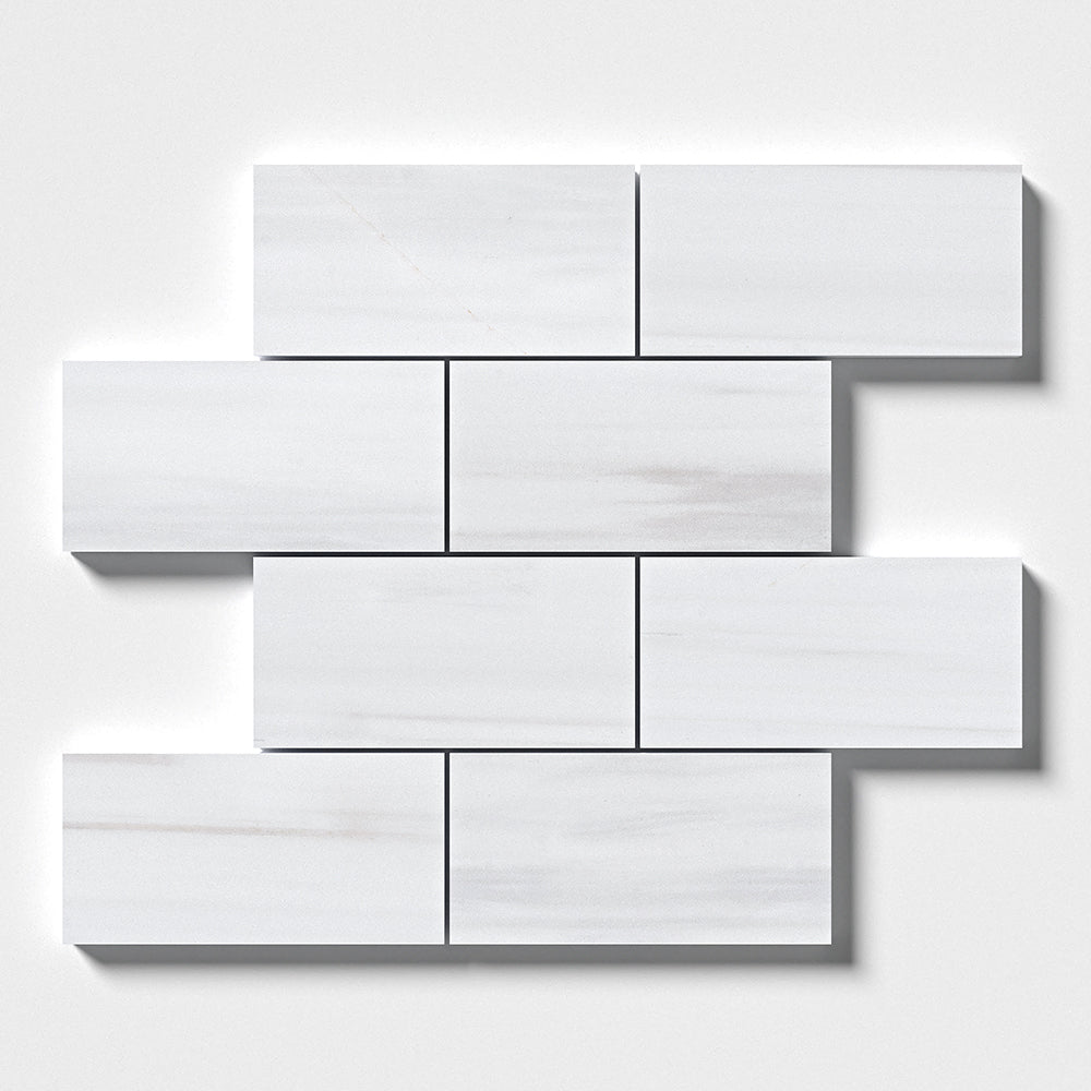 Dolomite Marble Tile Honed 3"x6"x3/8"