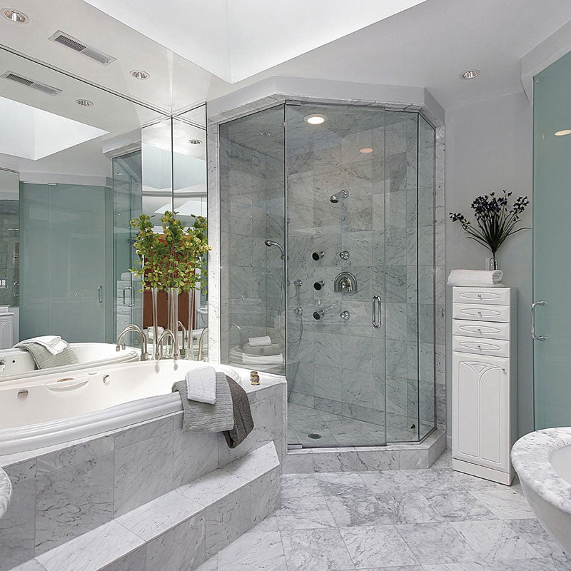Bianco Carrara Marble Tile Honed 12"x12"x3/8"