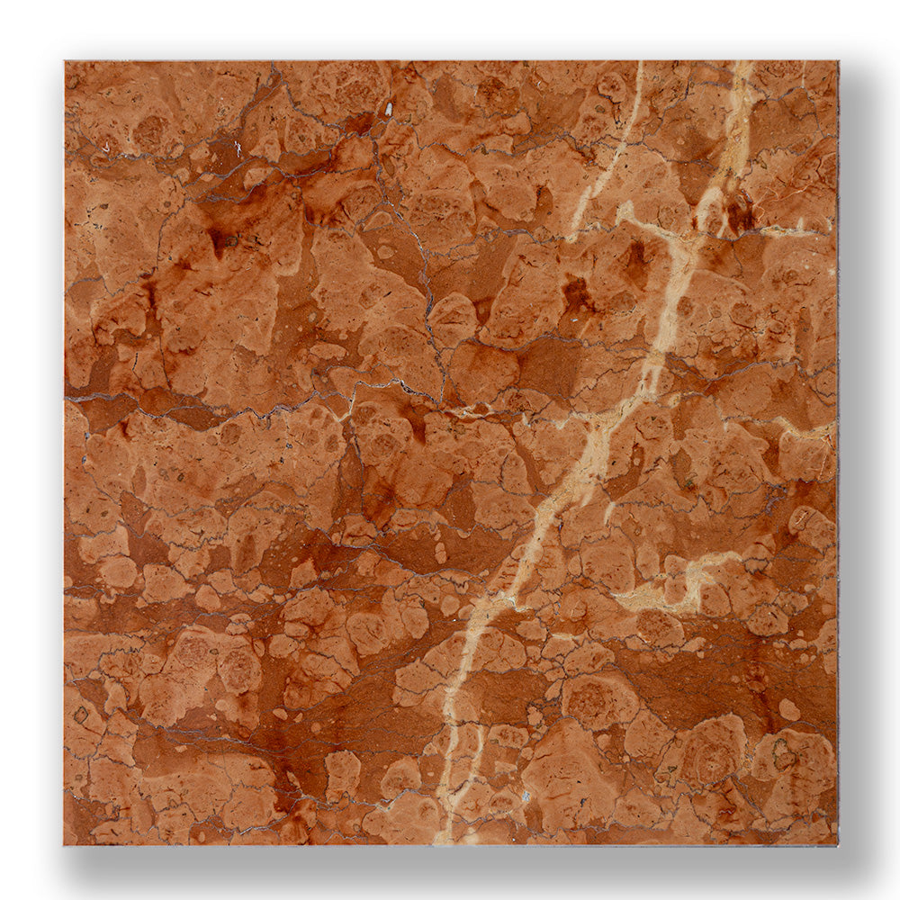 Red Verona Marble Tile Honed 12"x12"x3/8"