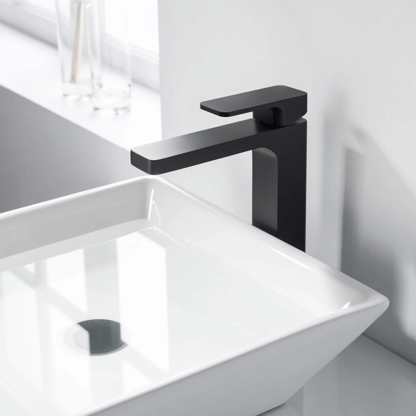 Fusion Single Handle Bathroom Vessel Sink Faucet with Pop Up Drain - CBF-1018