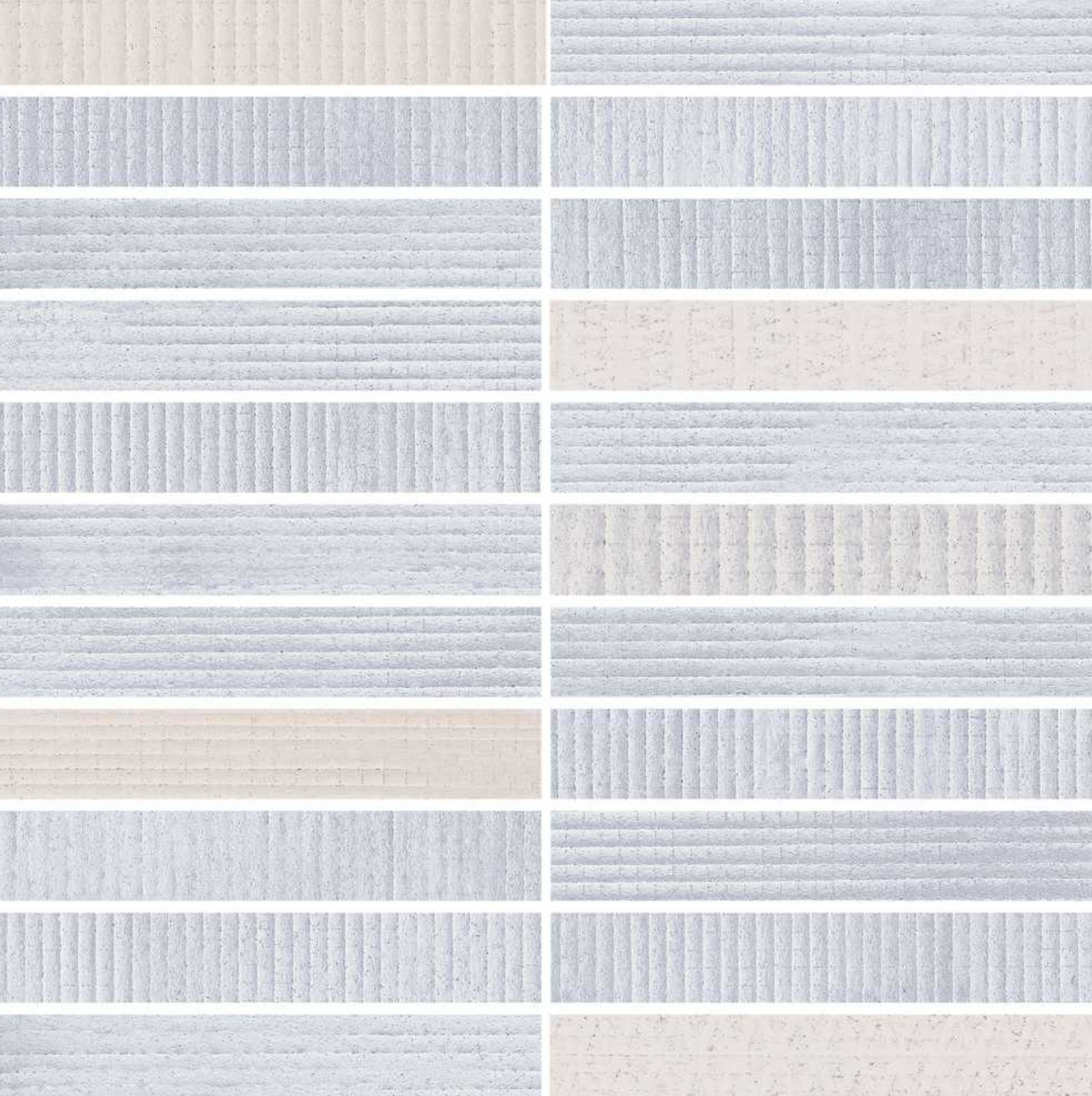 MILAN Blue Stack Mosaic Matte 1"x6"