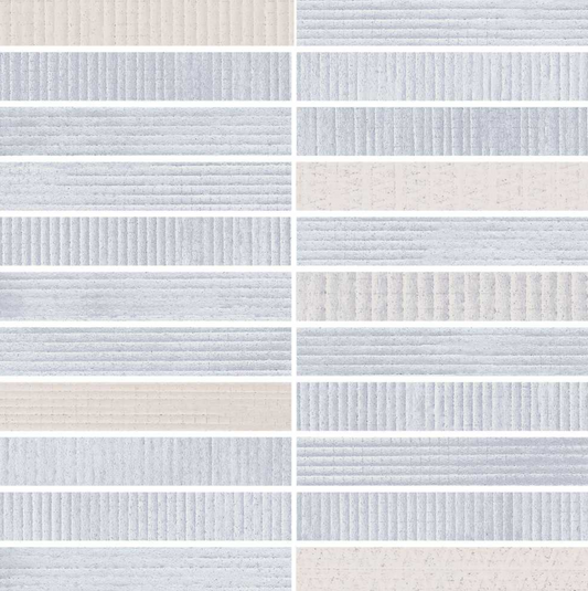 MILAN Blue Stack Mosaic Matte 1"x6"