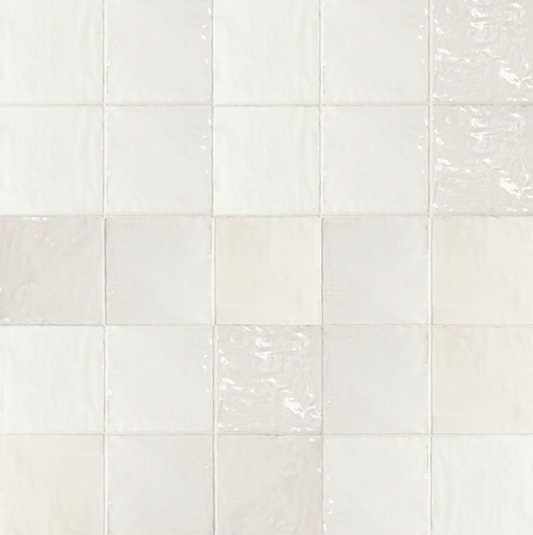 Ceramic Tile Zellige Blanco Glossy 5"x5"