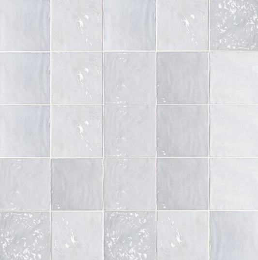 Ceramic Tile Zellige Lavanda Blue Glossy 5"x5"