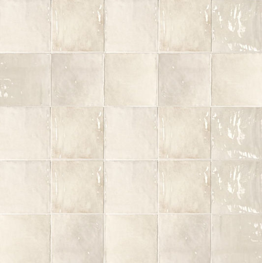 Ceramic Tile Zellige Wheat Glossy 5"x5"