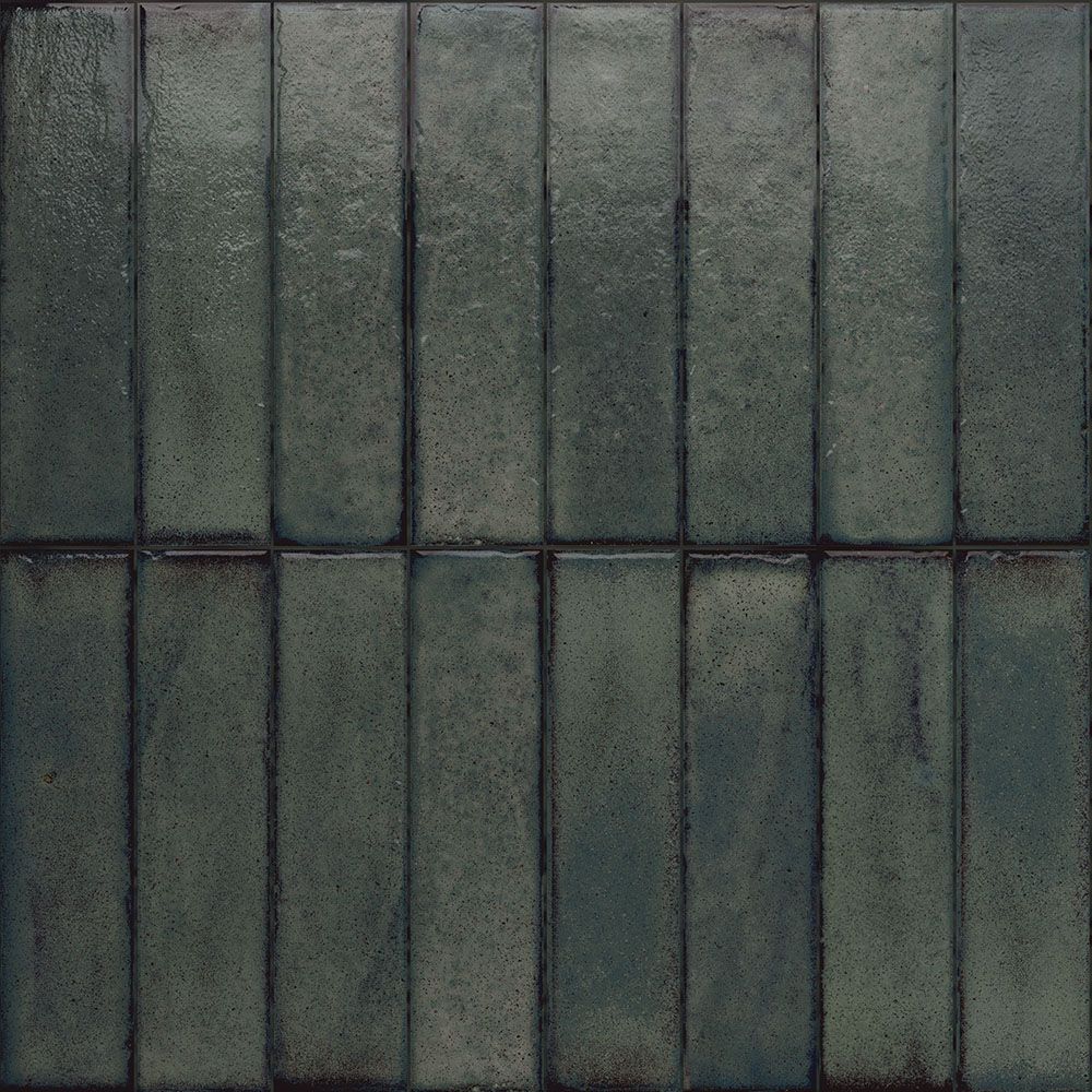 Porcelain Subway Tile Botanical Forest Glossy 2"x8"