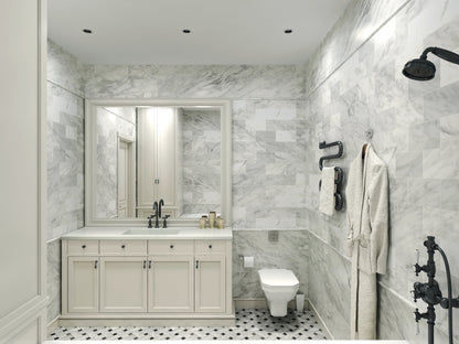 Arabescato Carrara Marble Tile Polished