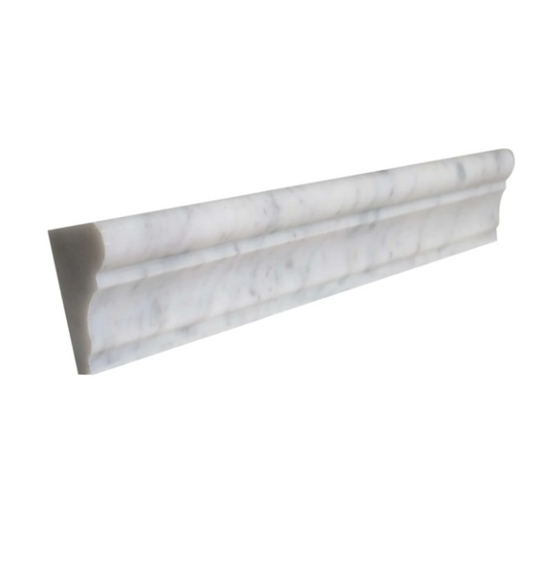 Bianco Carrara Marble Crown Molding Polished 2"x12"