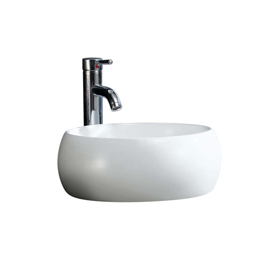 Vessel Sink Round Glossy White 16" x 16" FF