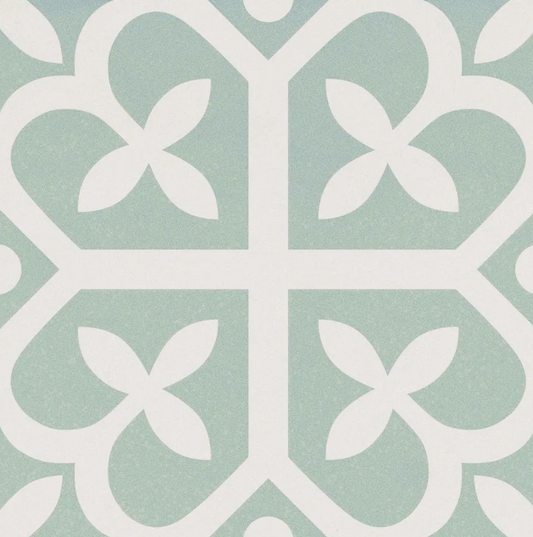 Original Ordic Green Porcelain Patterned Tile Matte 8"x8"