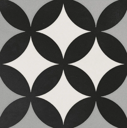 Original Deco Taupe Porcelain Patterned Tile Matte 8"x8"