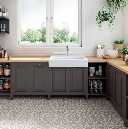 Original Clover Taupe Porcelain Patterned Tile Matte 8"x8"