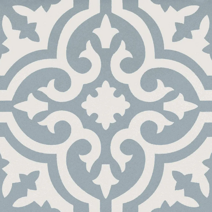 Original Bali Blue Porcelain Patterned Tile Matte 8"x8"