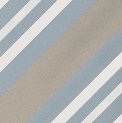 Geometric Blue Porcelain Patterned Tile Matte 8"x8"