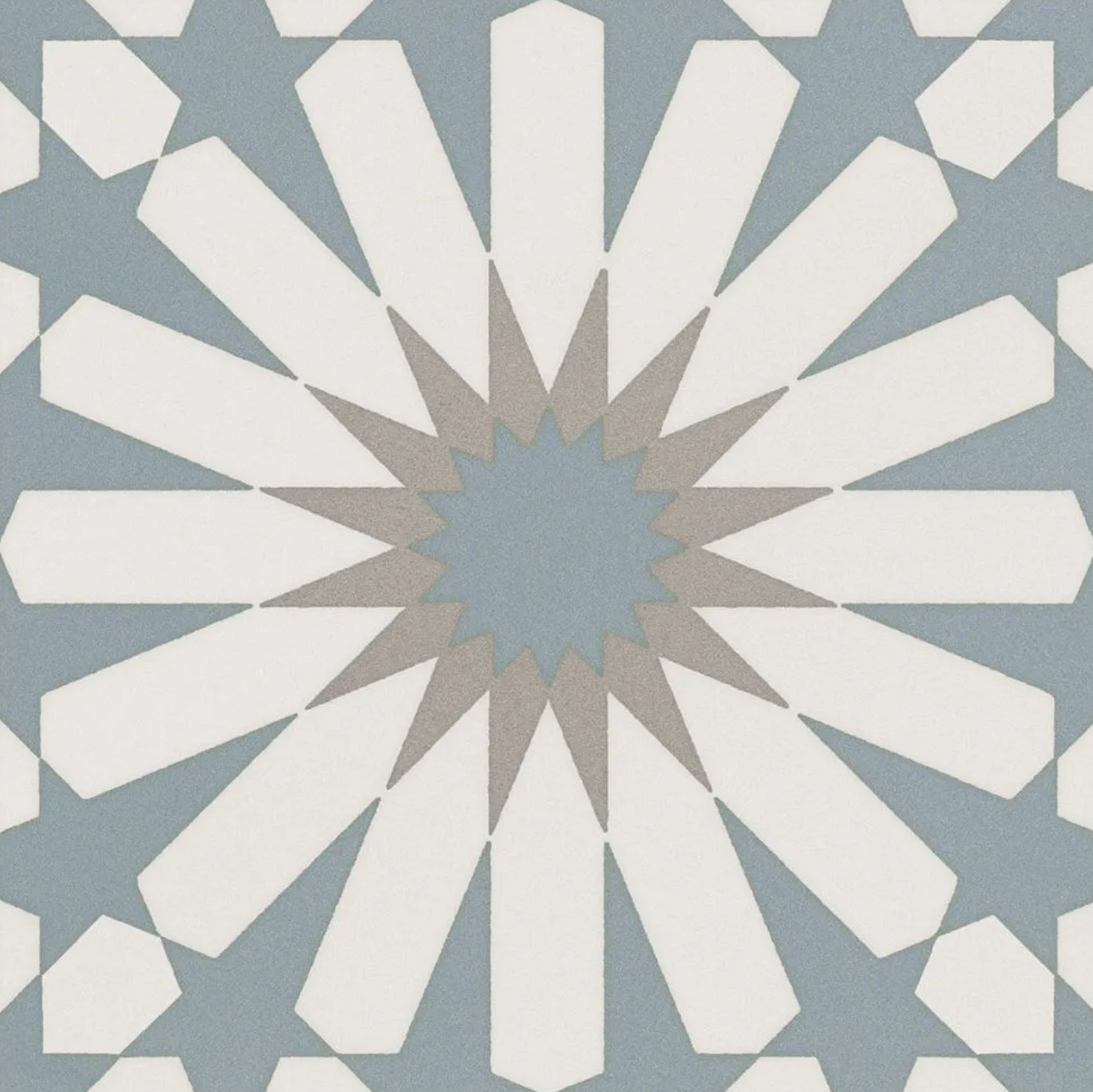 Etna Aster Blue Porcelain Patterned Tile Matte 8"x8"