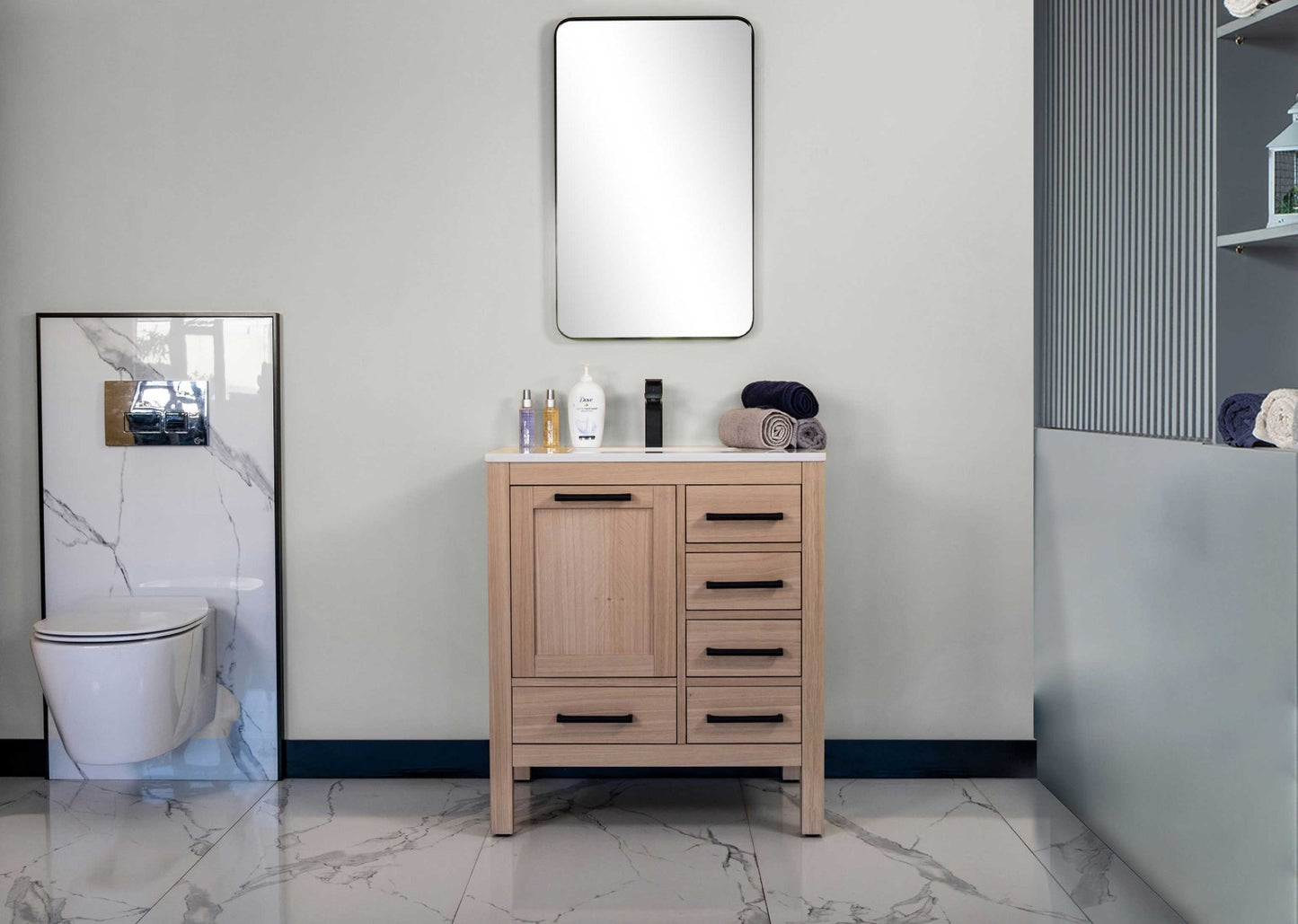 Ashley Natural Oak Vanity