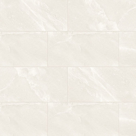 Porcelain Tile Haven White Pure Matte 12"x24"