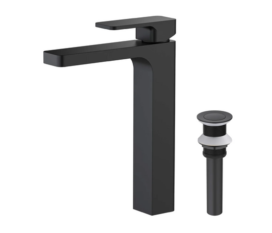Fusion Single Handle Bathroom Vessel Sink Faucet with Pop Up Drain - CBF-1018
