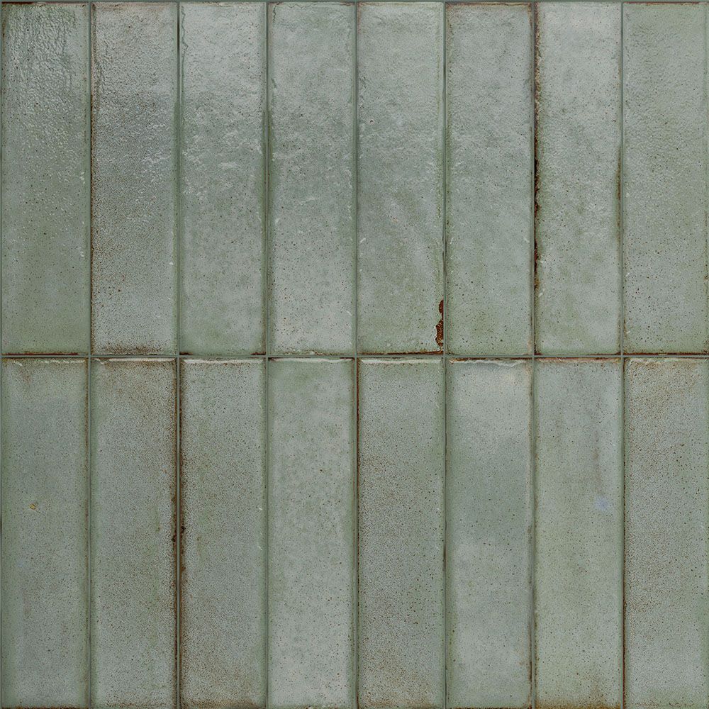 Porcelain Subway Tile Botanical Sage Glossy 2"x8"