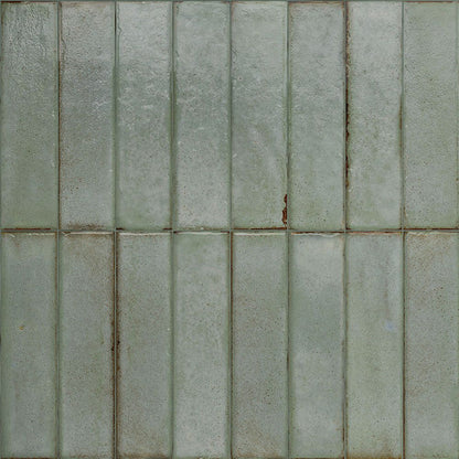 Porcelain Subway Tile Botanical Sage Glossy 2"x8"