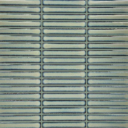 Porcelain Geometrics Stick Mosaic Green