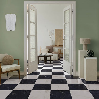 Marmo Classico Nero Porcelain Tile Matte 12"x12"