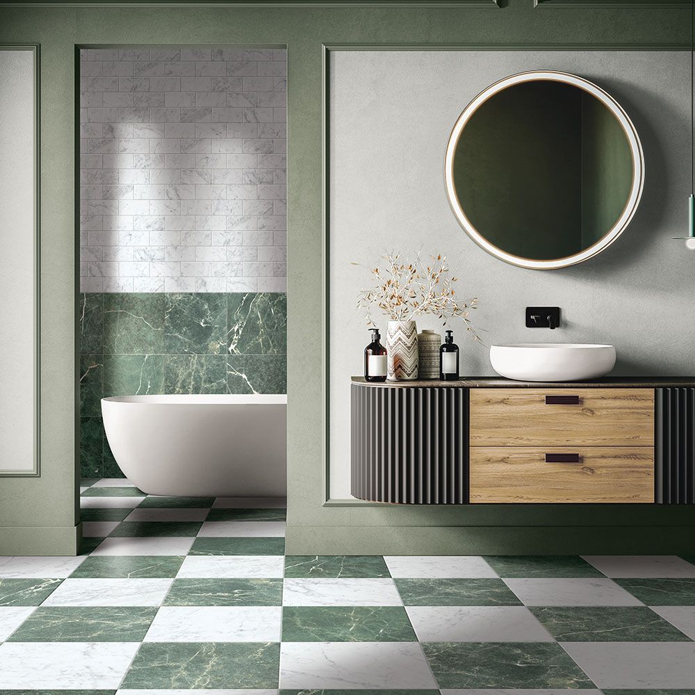 Marmo Classico Verde Porcelain Tile Matte 12"x12"