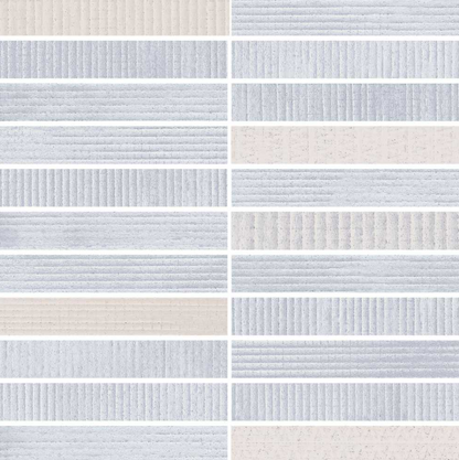 MILAN Blue Stack Mosaic Matte 1"x6"