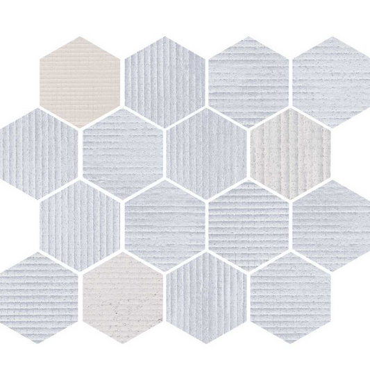 MILAN Blue Hexagon Mosaic Matte 3"