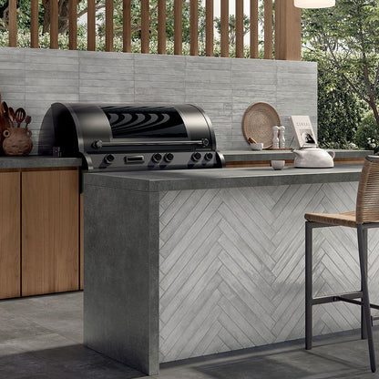 Porcelain Subway Tile Stratto Light Grey Glossy 2"x18"