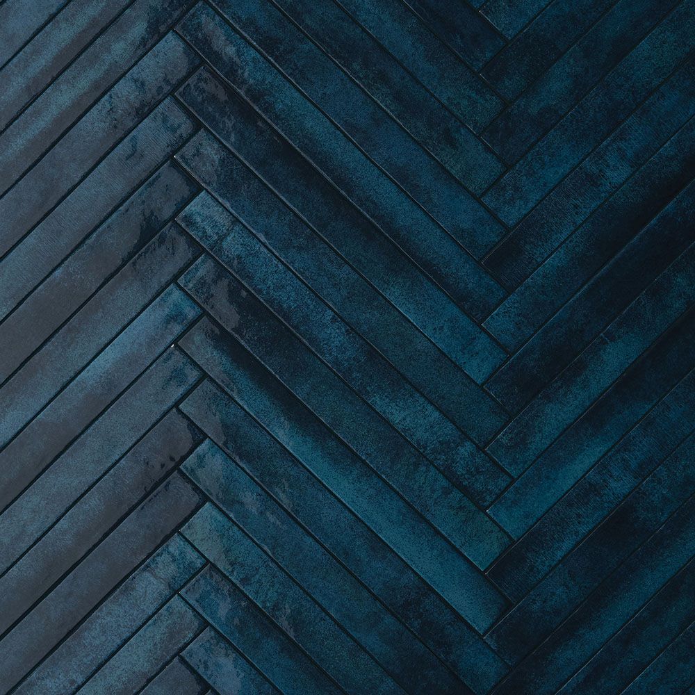 Porcelain Subway Tile Stratto Petrol Glossy 2"x18"